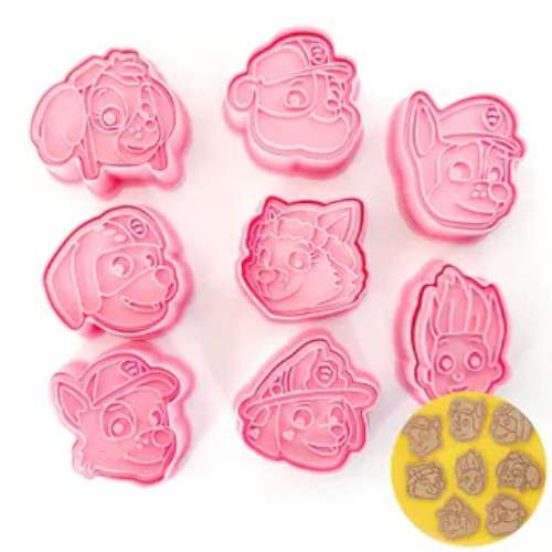 Paw Patrol Cookie Cutter and Impression Stamps - set of 8
